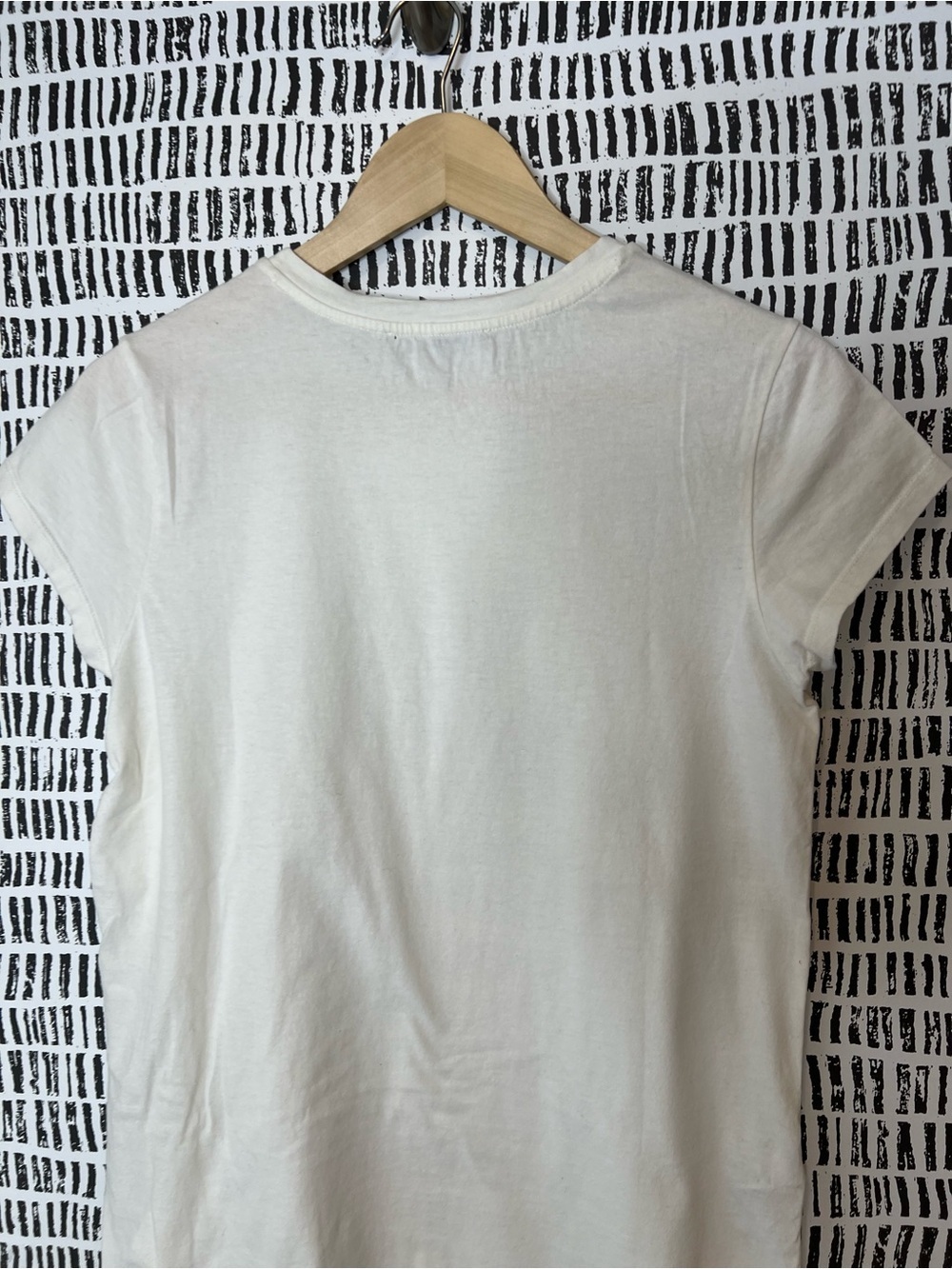 AllSaints White Ruched Side Tie Tee Minimalist Crew Neck Short Sleeve Cotton Top - Picture 7 of 15